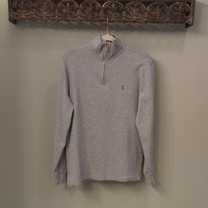 Polo Ralph Lauren Gray Quarter-Zip Sweater 🐎